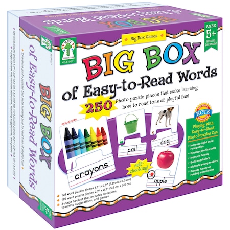 Carson Dellosa Big Box of Easy-to-Read Words Board Game, Grade K-2 840011